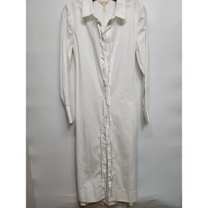 REBECCA Taylor Smock Shirt Dress White